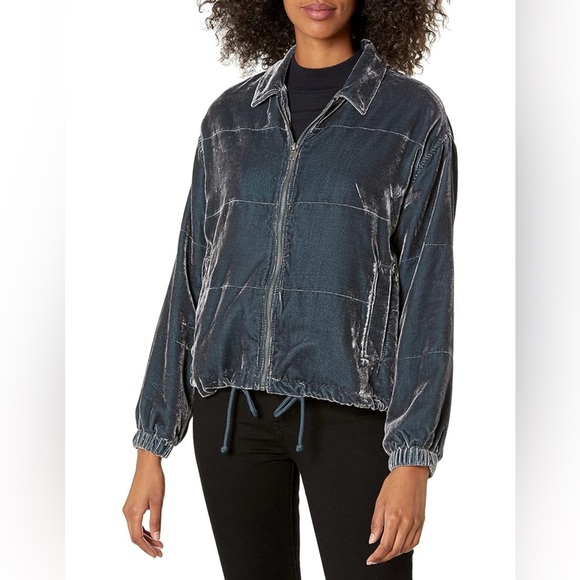 BB DAKOTA Womens Chillax Textured Velvet Jacket NWT
